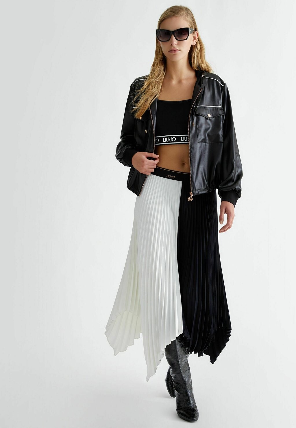

Юбка плиссированная ASYMMETRICAL LIU JO, белый