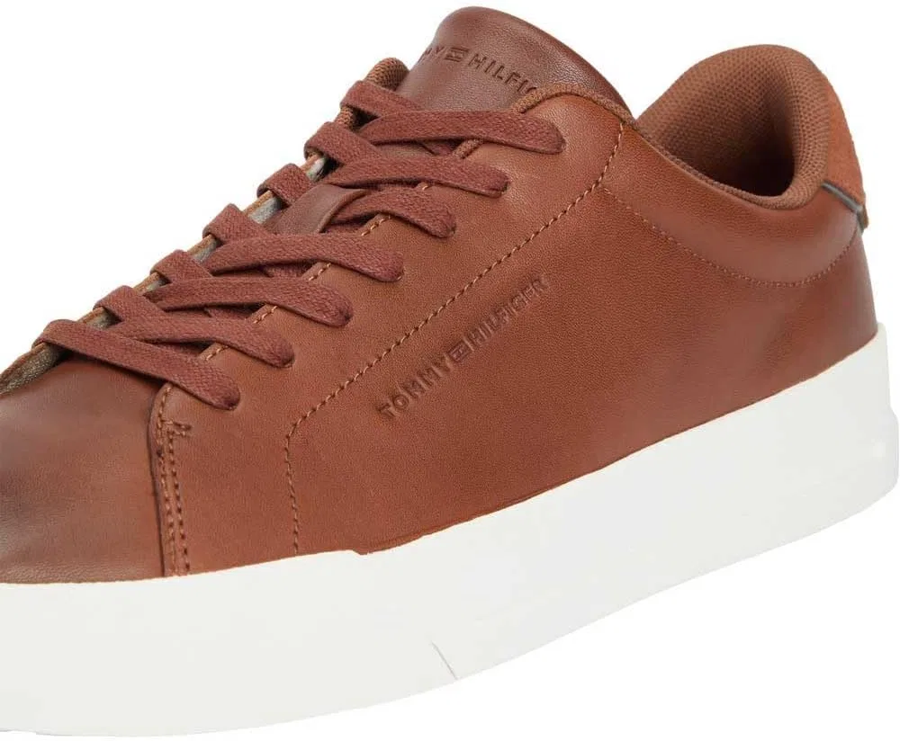 Мужские низкие кроссовки Tommy Hilfiger Th Court Core Cognac Fm0fm05729, Brown Winter Cognac — фото 2