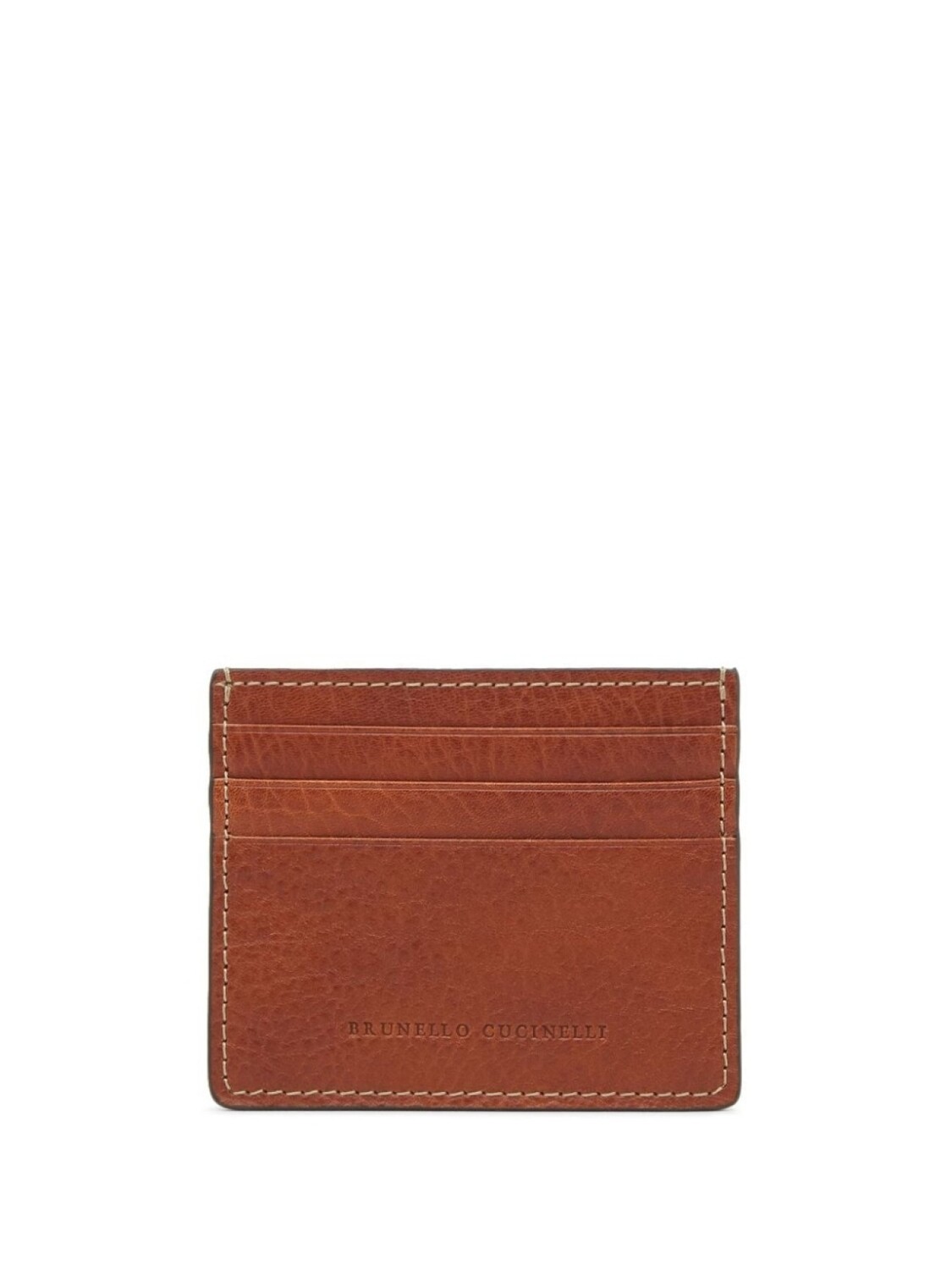 

Brunello Cucinelli картхолдер с тисненым логотипом, коричневый
