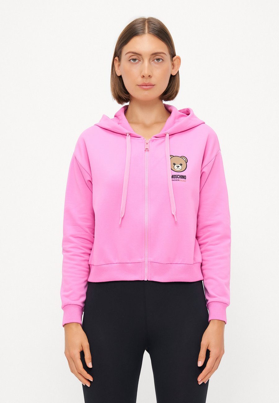 

Пижамный топ Moschino Underwear CROPPED ZIPPED HOODIE, Pink