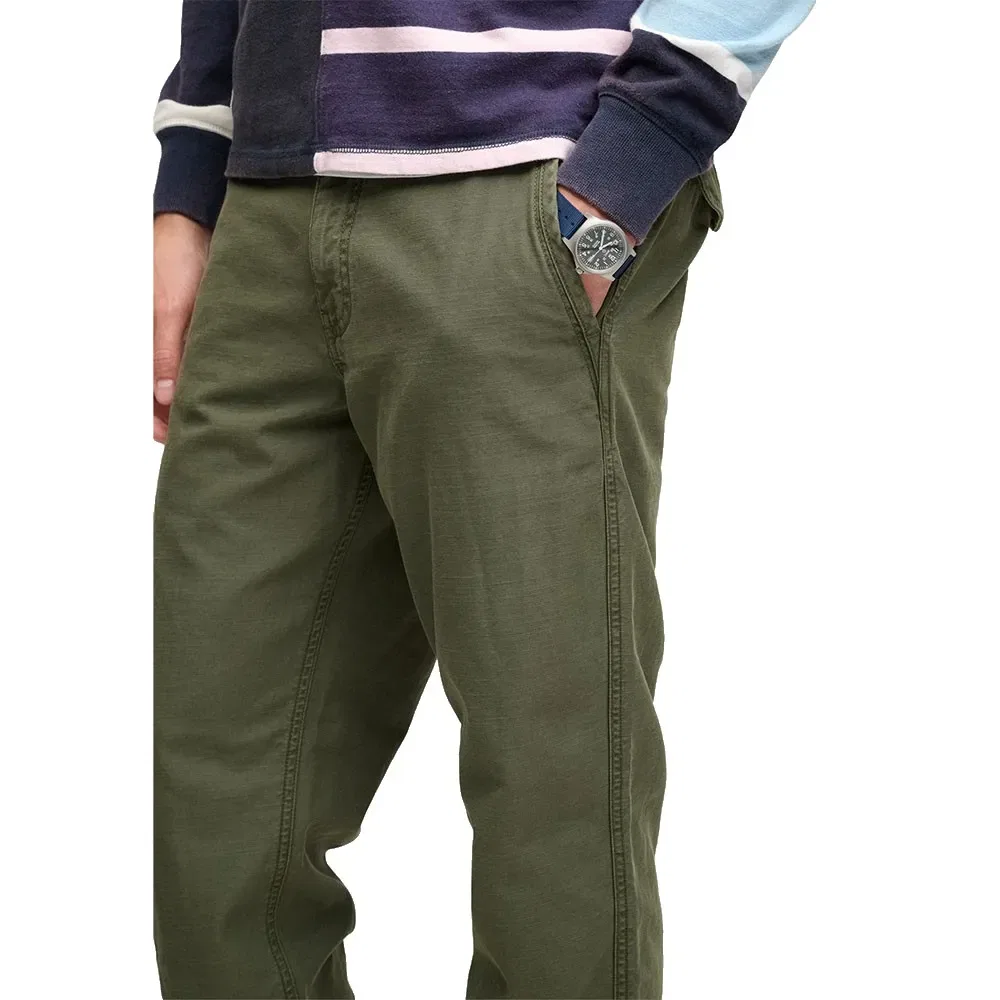 Мужские зауженные чиносы Superdry, Green — фото 4