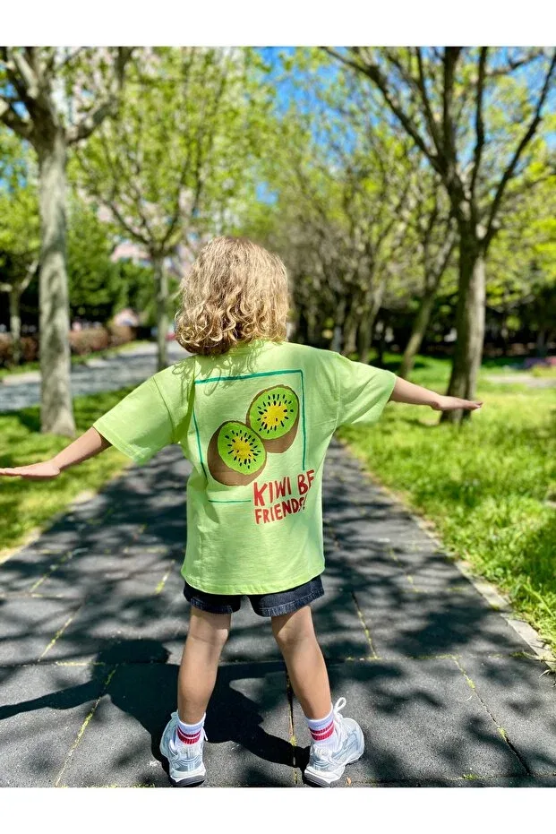 Детская футболка с принтом Padri Kids, Green
