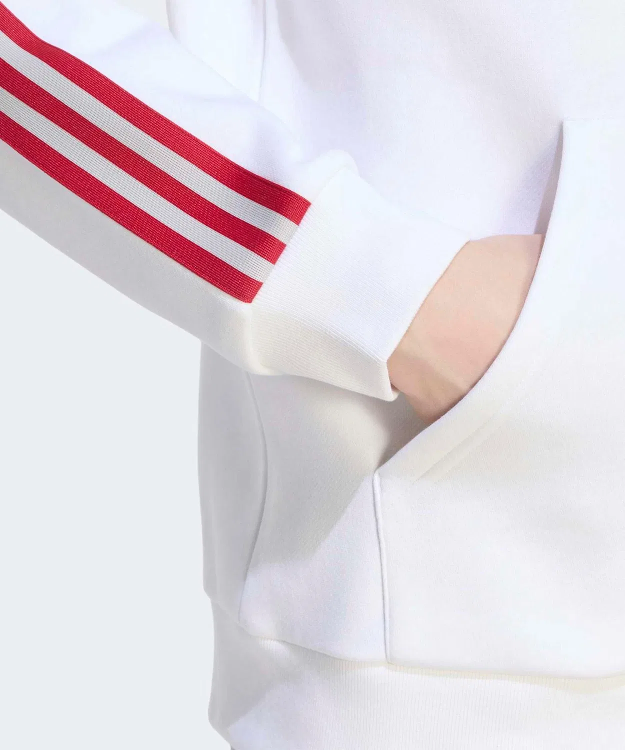 Мужской флисовый худи с длинным рукавомLiverpool FC Originals Adidas, Белый — фото 4
