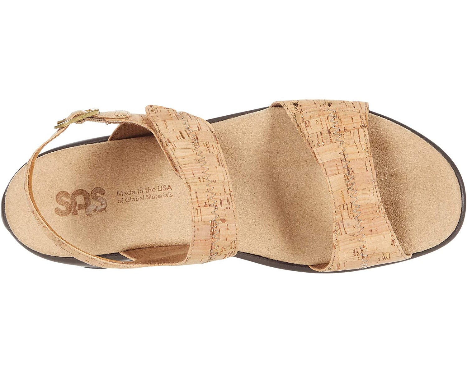 

Сандалии Nudu Strap Sandals SAS, золотая пробка