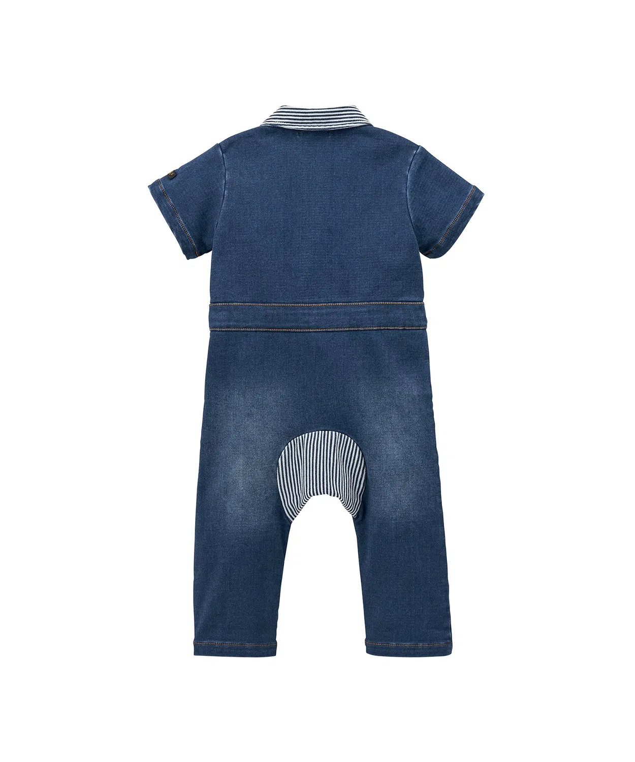Детский денимовый комбинезон с длинным рукавом модель THE!FIRST DOUBLE_B, Indigo Blue — фото 2