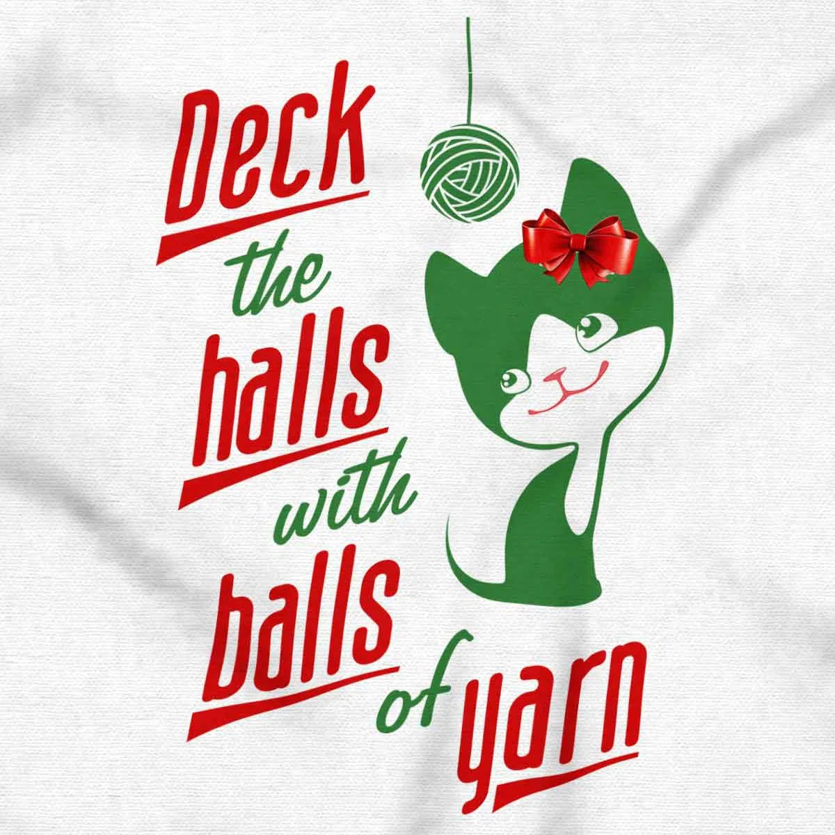Детское боди-комбинезон для девочек с принтом Deck The Halls with Balls of Yarn Brisco Brands, White — фото 2