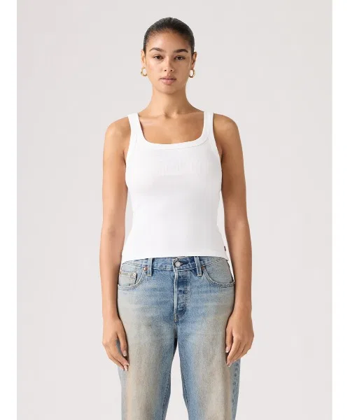 Женская майка без рукавов хлопковая Levi's, Белый — фото 2