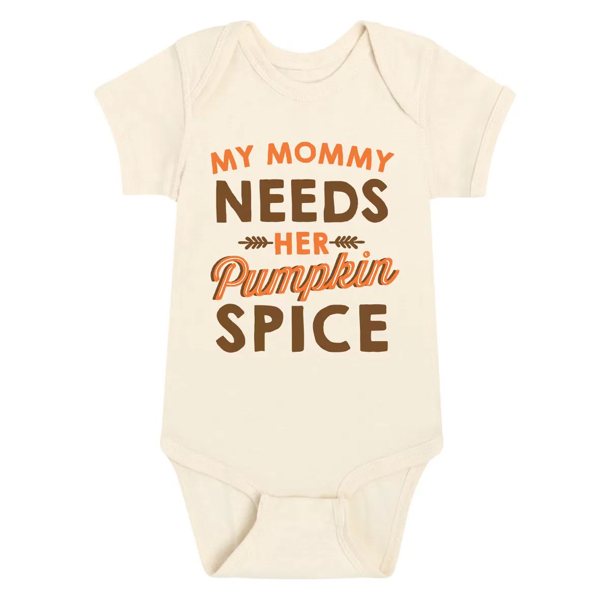 Боди-комбинезон с принтом My Mommy Needs Her Pumpkin Spice Instant Message, natural