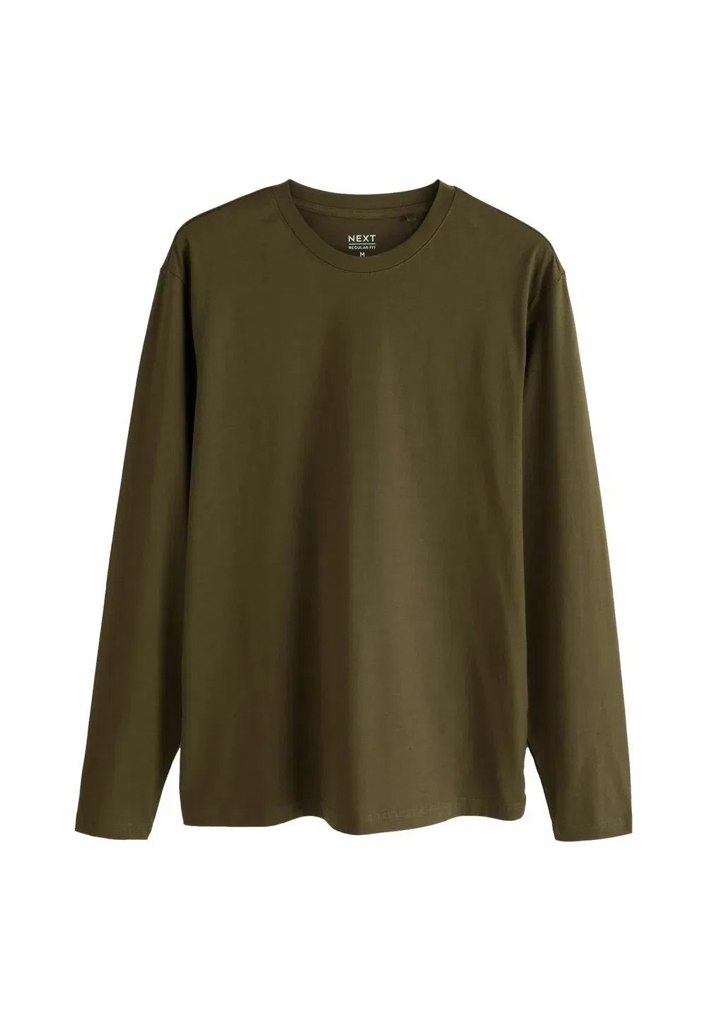 Футболка свободного кроя с круглым вырезом и длинными рукавами Next, Dark Green