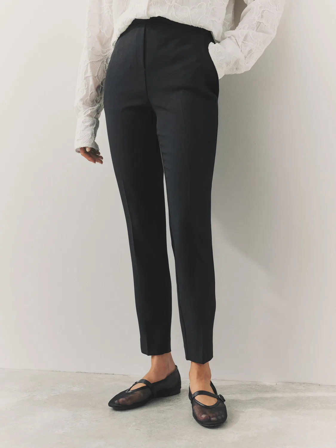 Брюки зауженные Black Skinny Fit Tailored Trousers Next, черный — фото 2