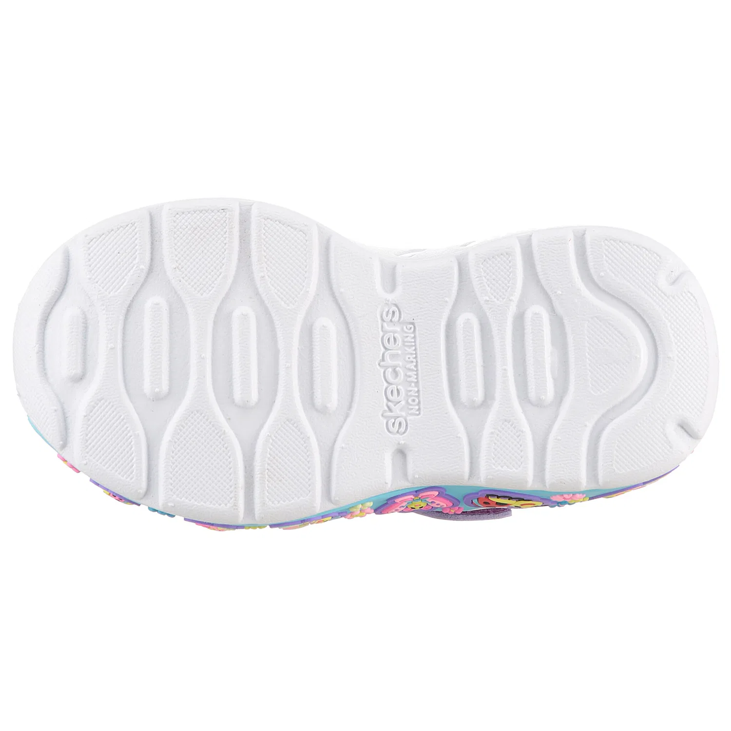 Детские кроссовки для первых шагов с разноцветными мотивами Skechers, Purple — фото 4