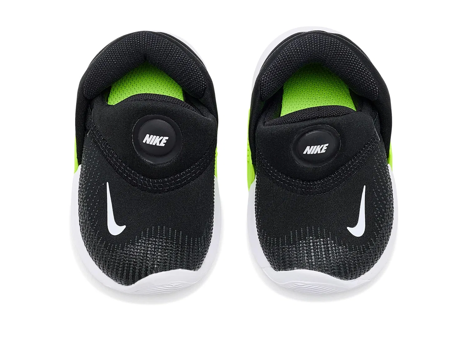Кроссовки Swoosh Go (для младенцев и малышей) Nike Kids, Black/White/Volt/Anthracite — фото 3