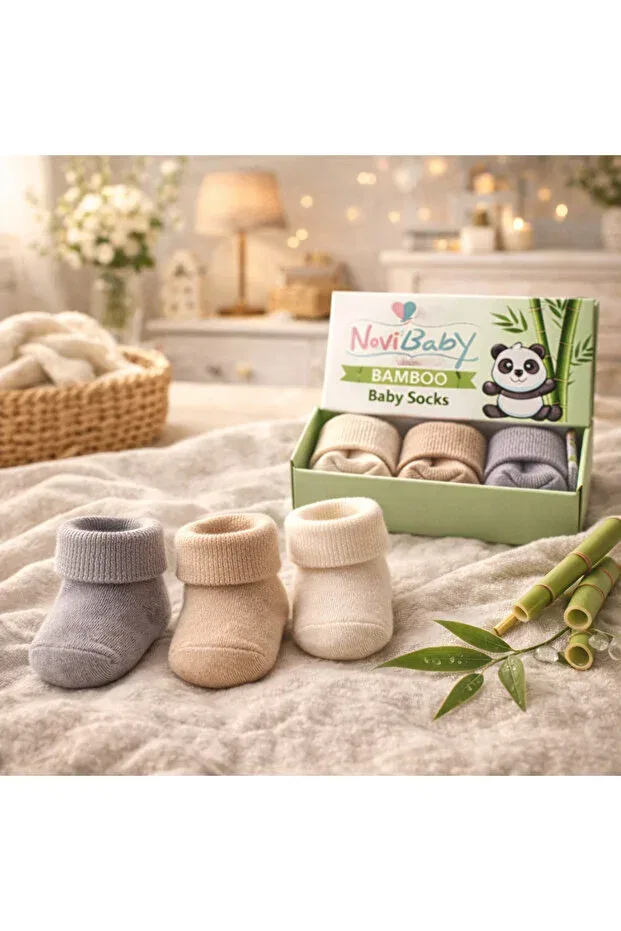 Детские носки для новорожденных хлопковые 3 шт Uncle Novibaby, Uncle — фото 4