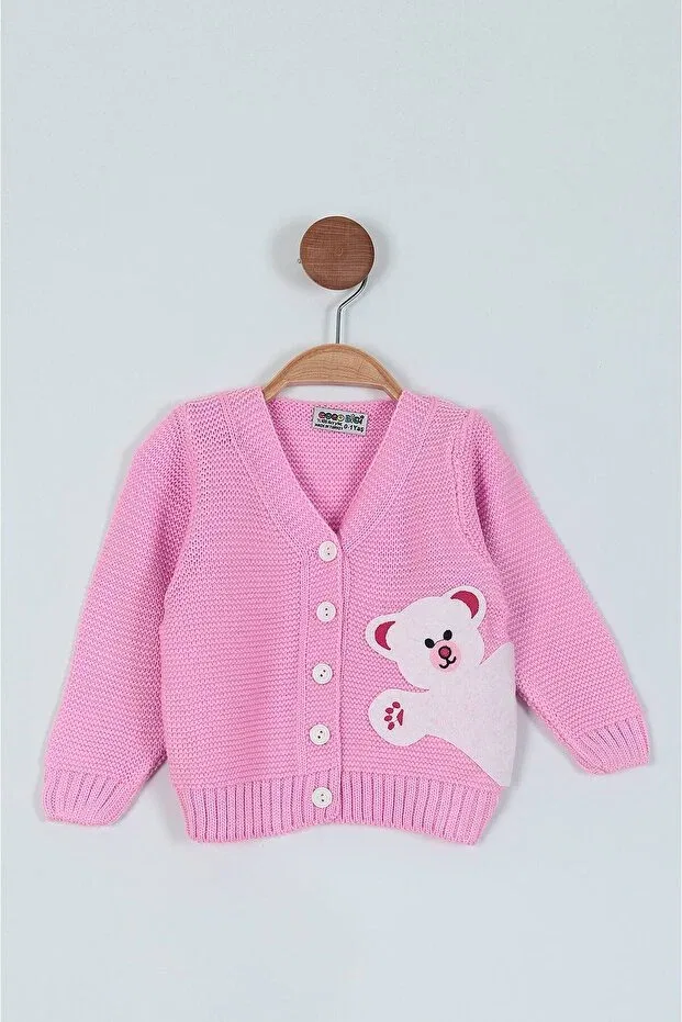 Детский кардиган для девочек с принтом Babynova, Pink Babynow