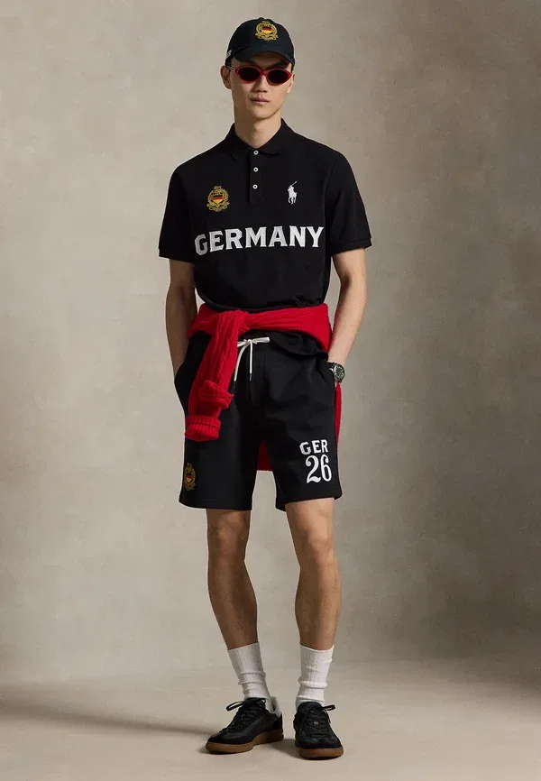 Поло хлопковое Classic Fit Germany, Polo Ralph Lauren, черный — фото 2