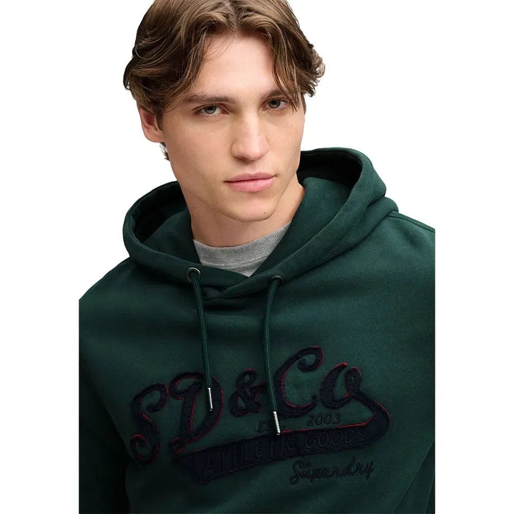 Мужской свитшот с вышивкой SD&Co Washed Embroidered Relaxed Superdry, Green — фото 4