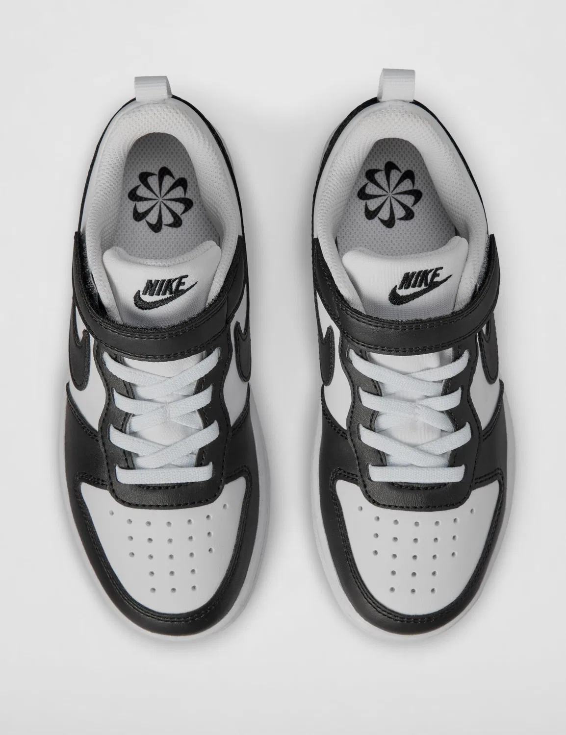 Детские кроссовки для мальчиков с липучкой Court Borough Low Recraft NIKE, White Black — фото 4