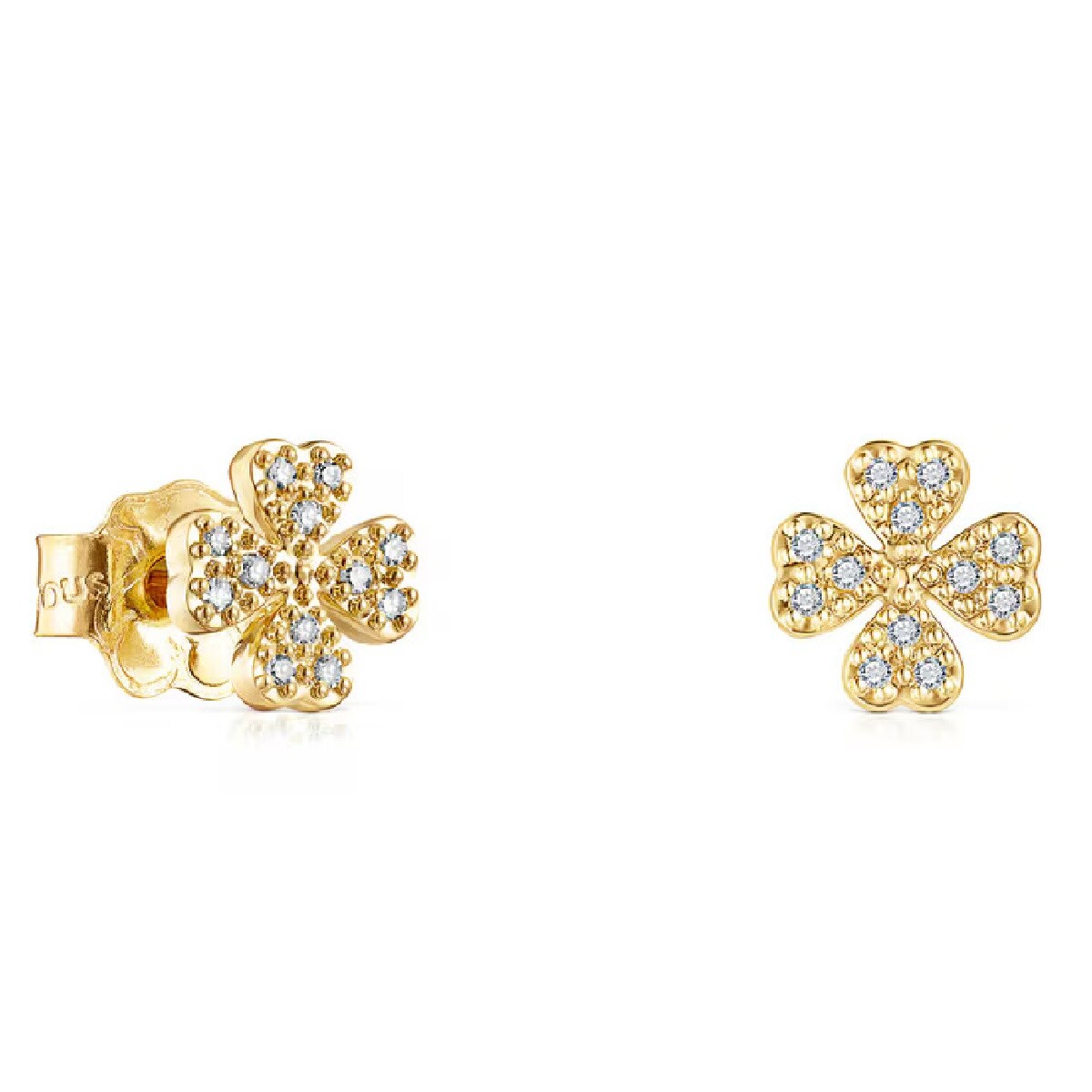 

Серьги Tous Tous Good Vibes Clover With Diamonds, золото/бриллианты