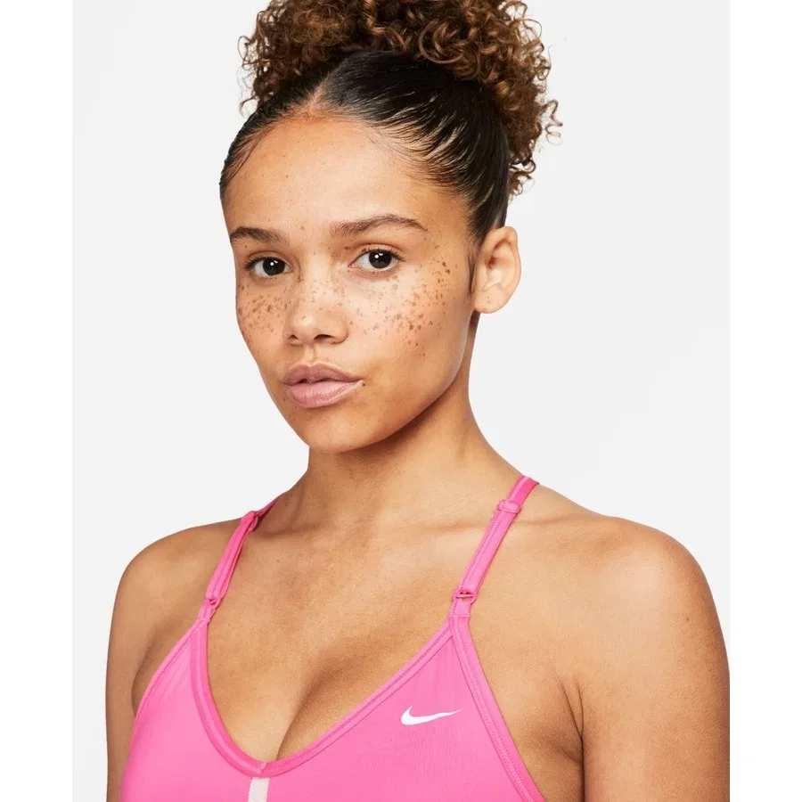 Спортивный бюстгальтер для тренировок с Dri-FIT технологией Nike CZ4456-606, Розовый — фото 2