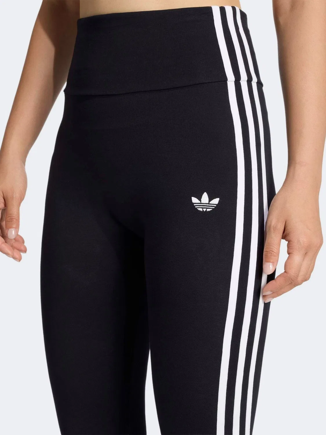Леггинсы с 3 полосками, adidas Originals, черно-белый — фото 4