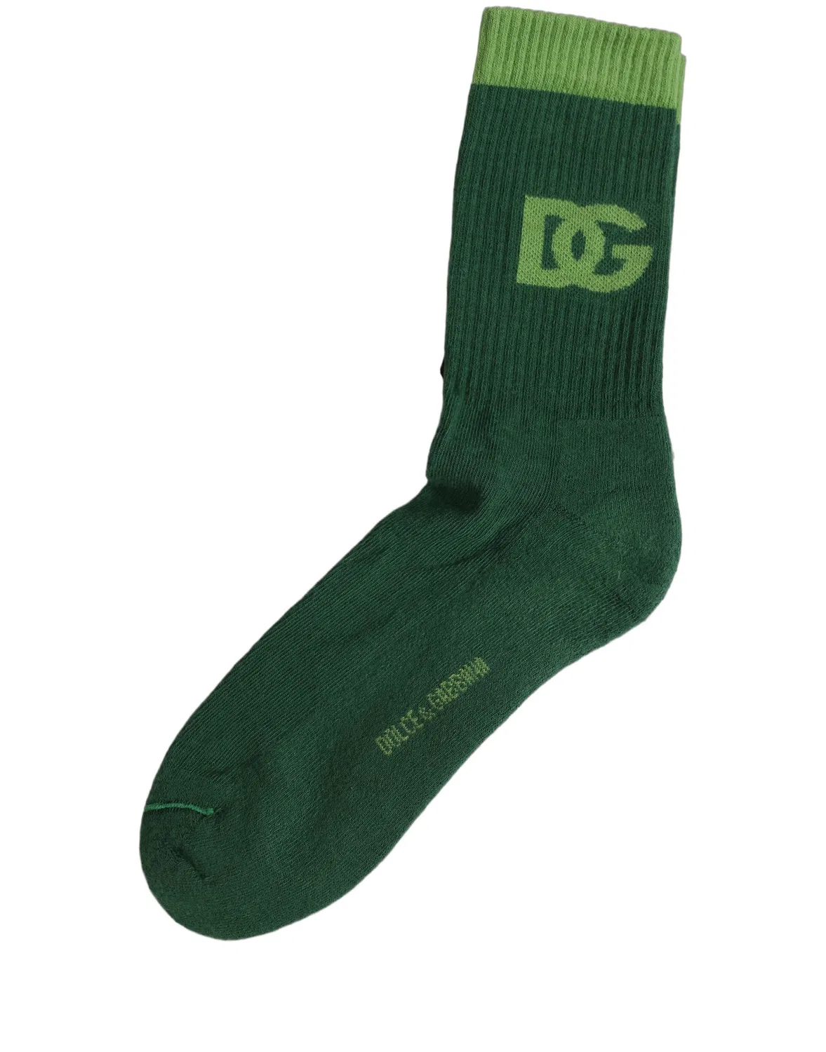 Женские носки с логотипом DG Mid Calf Dolce & Gabbana, Green — фото 3