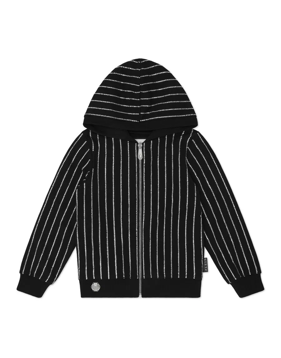 Худи на молнии Philipp Plein, черное