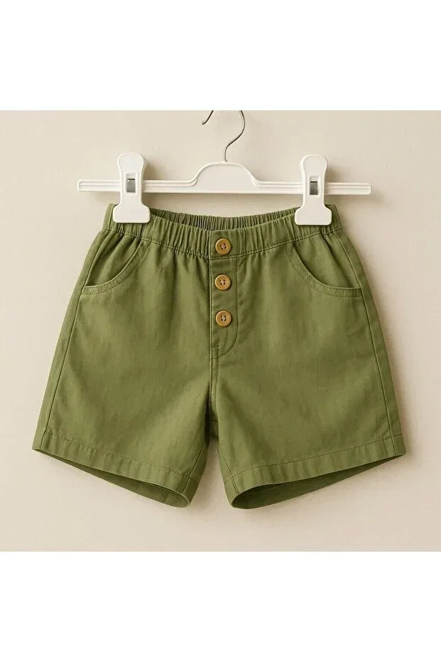 Детские шорты для девочек льняные Kokori Kids, Khaki