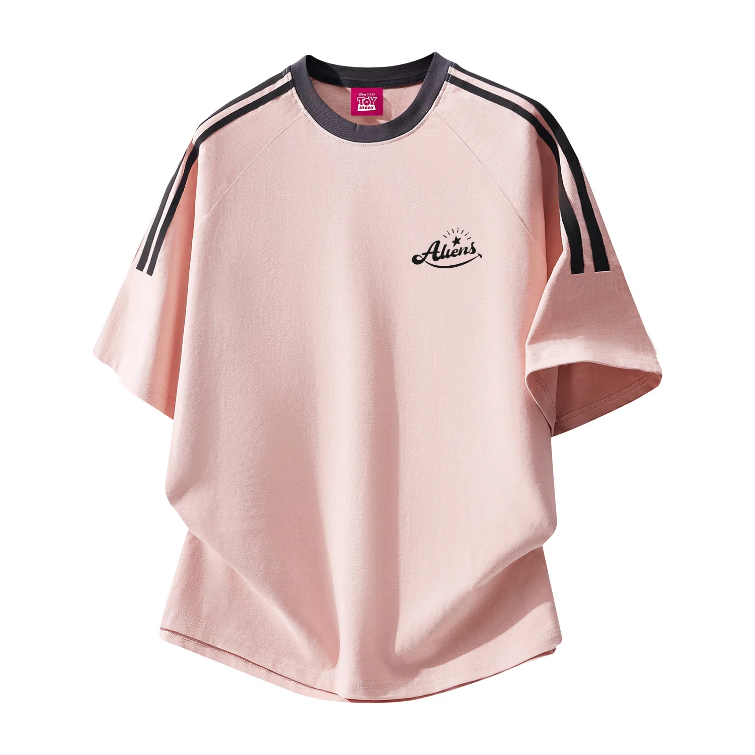 Детская футболка хлопковая Disney Unisex Crew Neck Thin Straight Fit, Pink