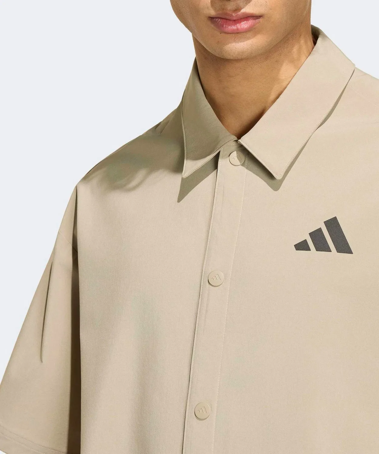 Мужская рубашка с коротким рукавом Climacool City Tech Shirt Adidas, Khaki — фото 3