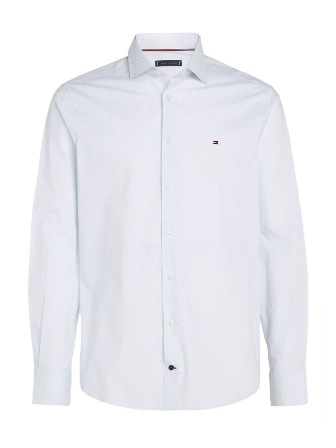 

Рубашка с длинными рукавами th flex slim fit Tommy Hilfiger, синий