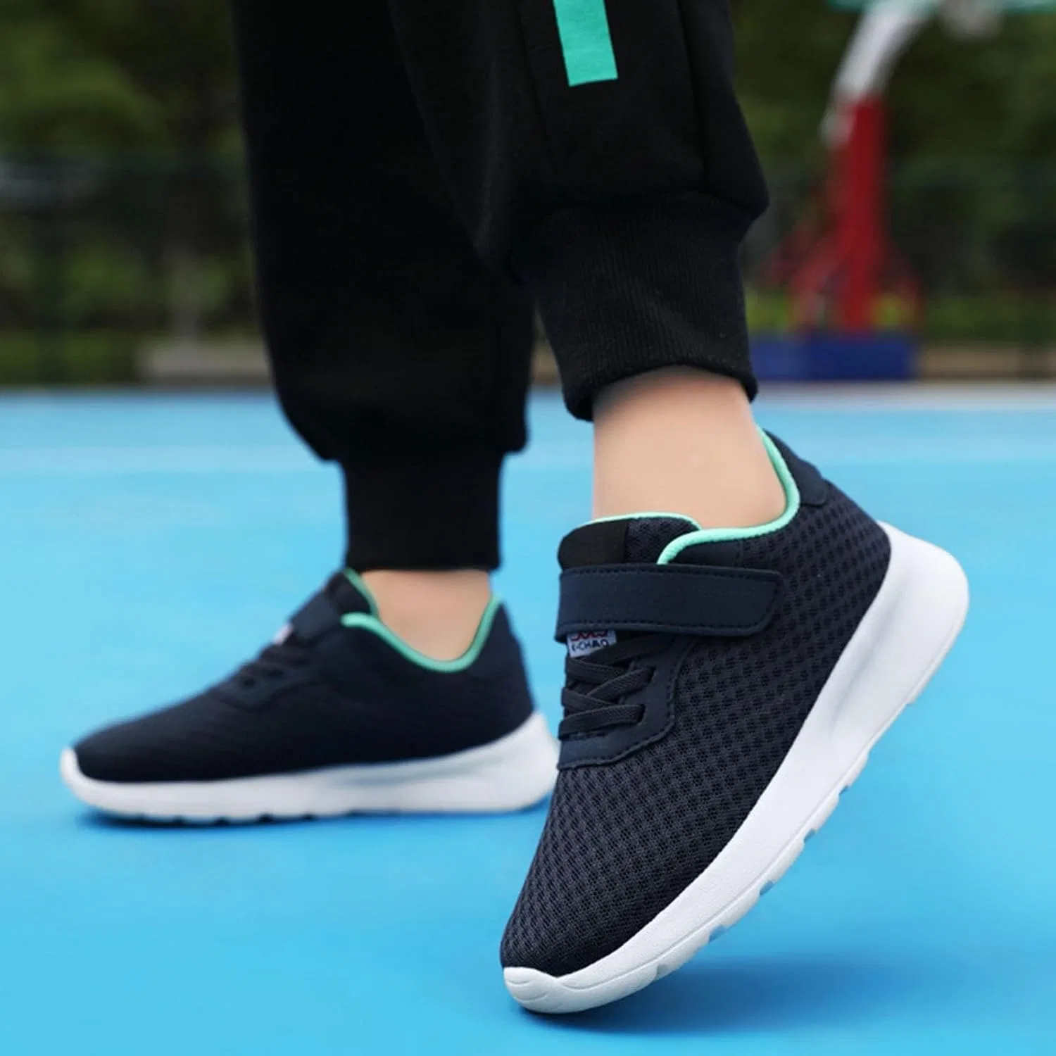 Детские кроссовки для девочек из дышащей сетки, Mint Green — фото 3