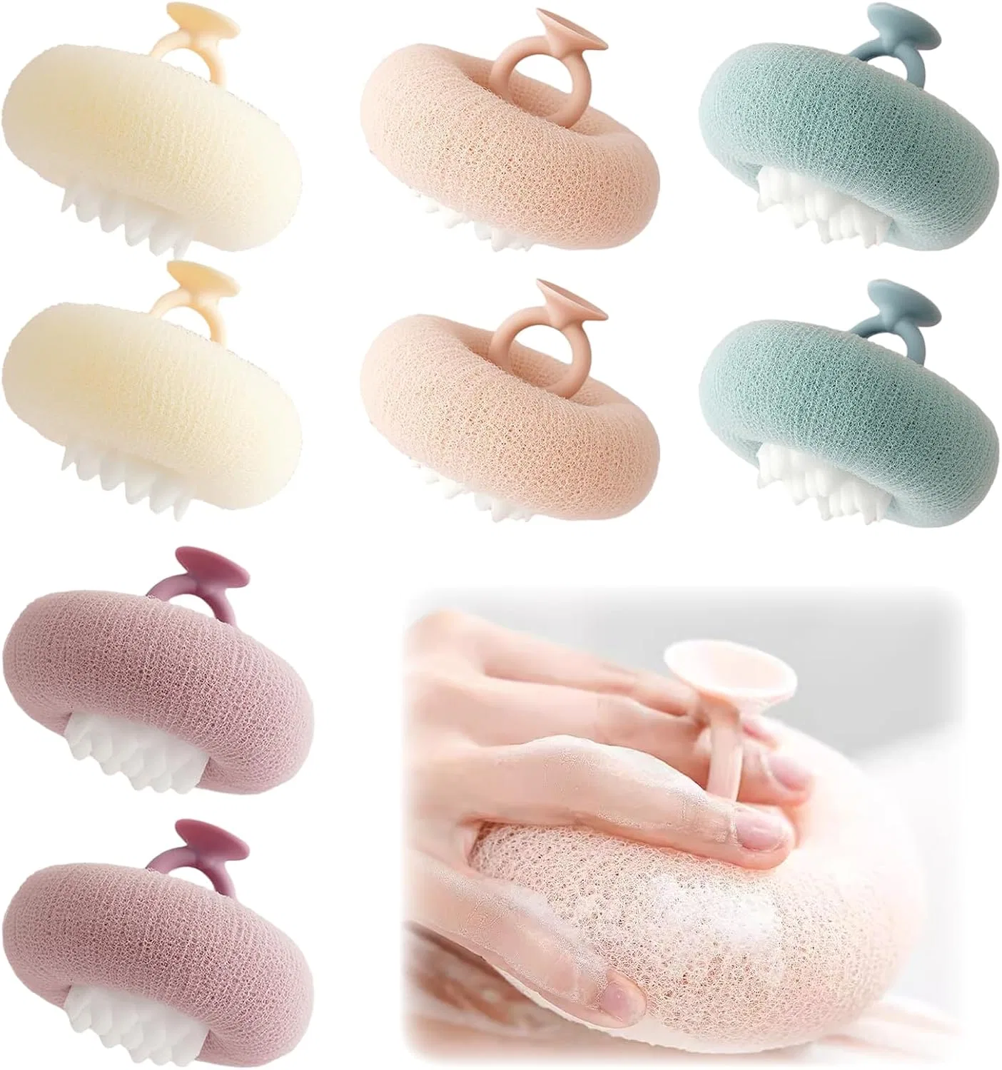 2-в-1 Sunflower Bath Ball, Jiexily, 8 штук, Beige