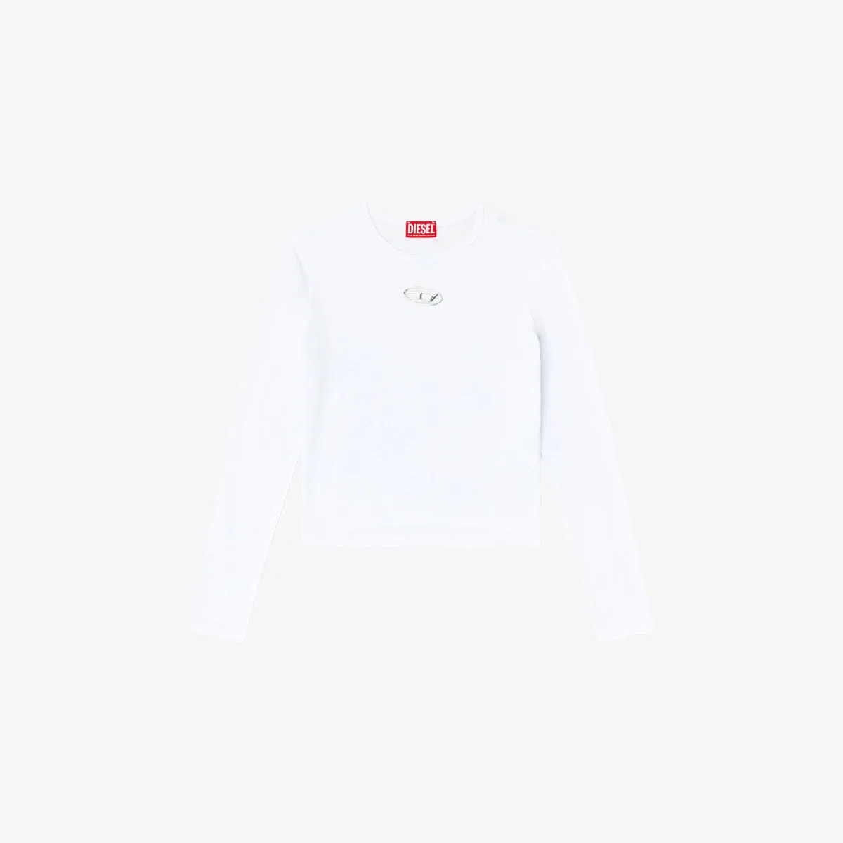 Хлопковый трикотажный топ с фирменной вышивкой T-uncutie-long-ls-od Diesel