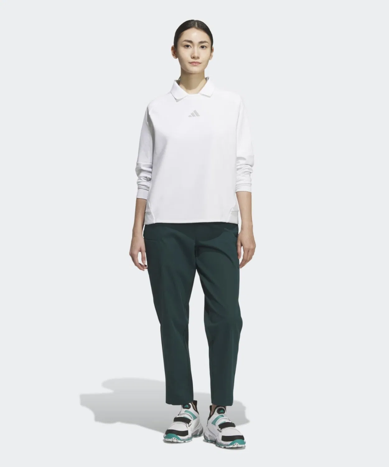 Женские спортивные брюки-карго с утягивающим эффектом Beyond the Course EX STRETCH Twisted Weave Ankle Cargo Pants Adidas, Green — фото 4
