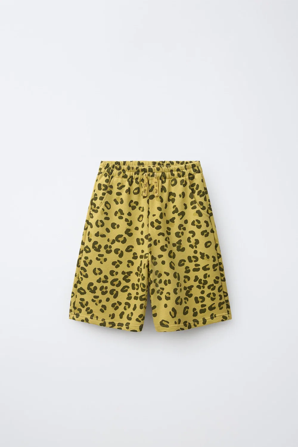 Плюшевые бермудские шорты с животным принтом ZARA, Yellow