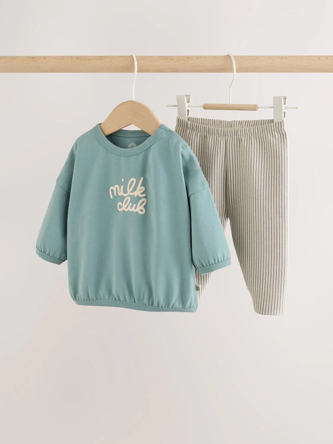 Next Комплект из топа и леггинсов Blue Milk Club для малышей (0 мес.-2 года)