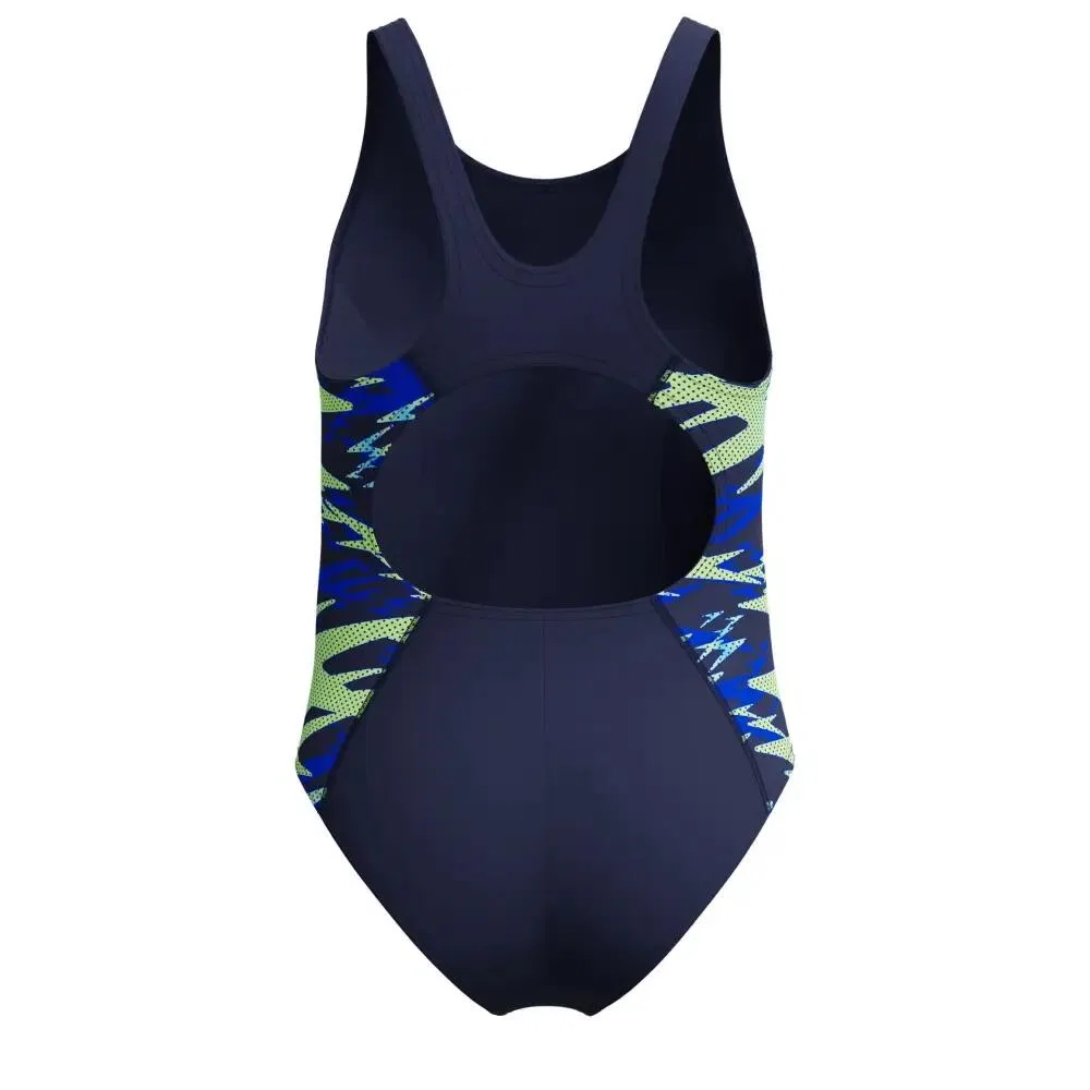 Детский слитный купальник для девочек Hyperboom Splice Muscleback Speedo, Blau Grun — фото 2