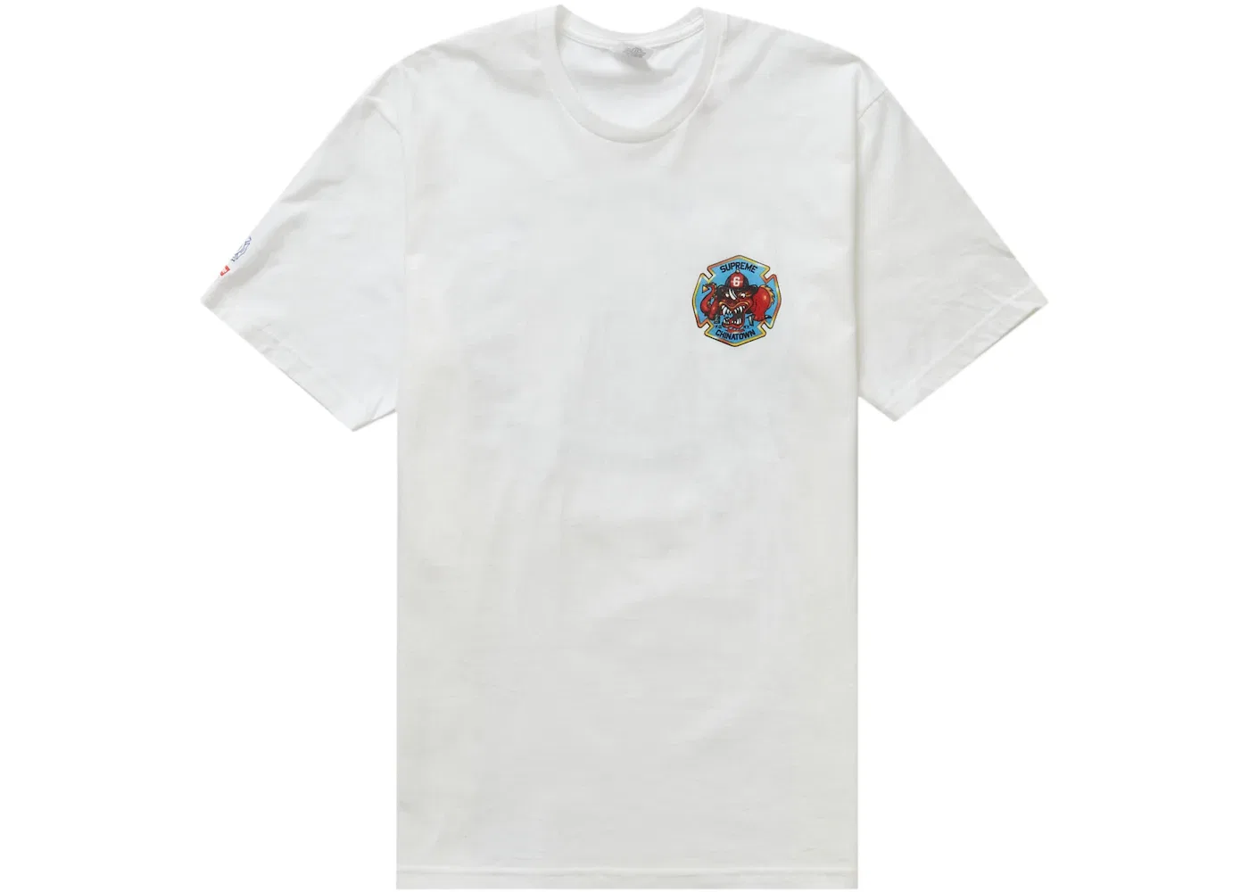 Мужская футболка с принтом Supreme FDNY Engine 9 Tee, White
