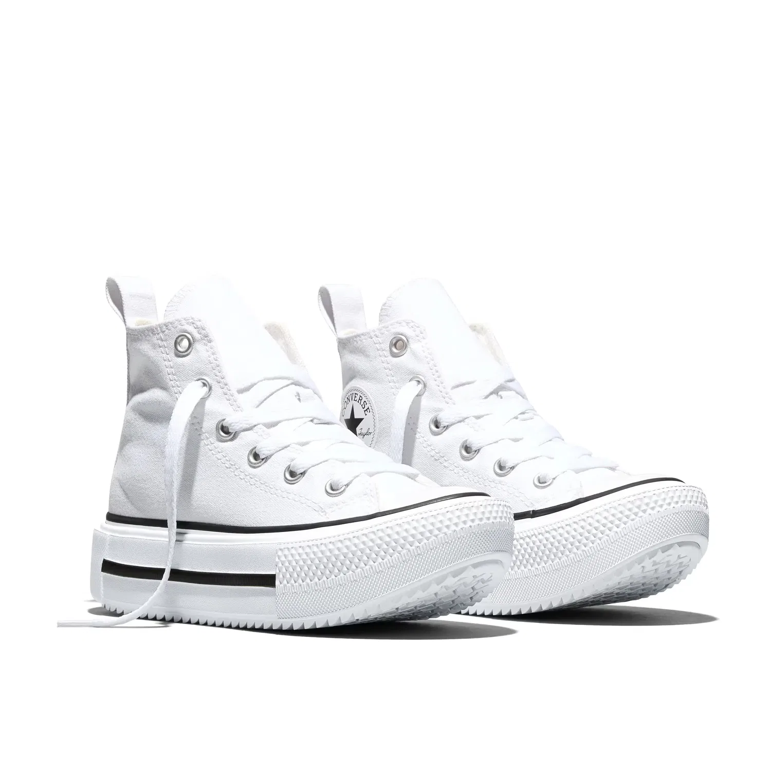 Детские кроссовки для мальчиков на высокой подошве Chuck Taylor All Star Lift Double Stack Converse, Blanco — фото 3