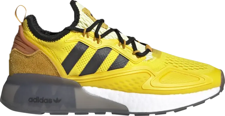 Кроссовки Adidas Ninja x ZX 2K Boost J 'Time In - Yellow Legacy Gold', желтый — фото 2