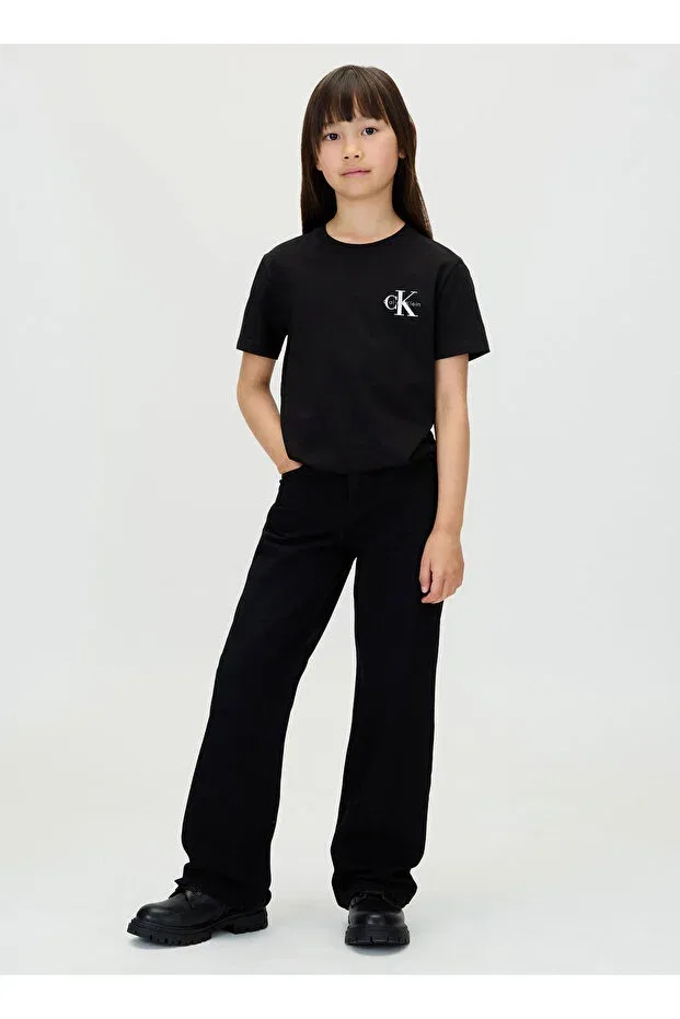Детская футболка с принтом Calvin Klein, Black — фото 2