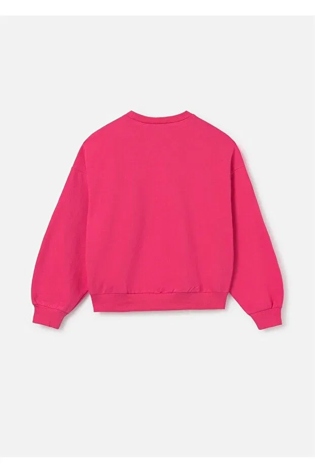 Детская толстовка для девочек с принтом Metallic Patterned Mayoral, Pink — фото 2
