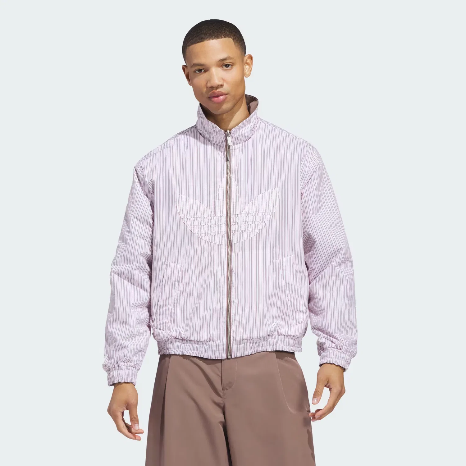 Мужская двусторонняя тренерская куртка Firebird Adidas Originals, коричневый/красный — фото 2