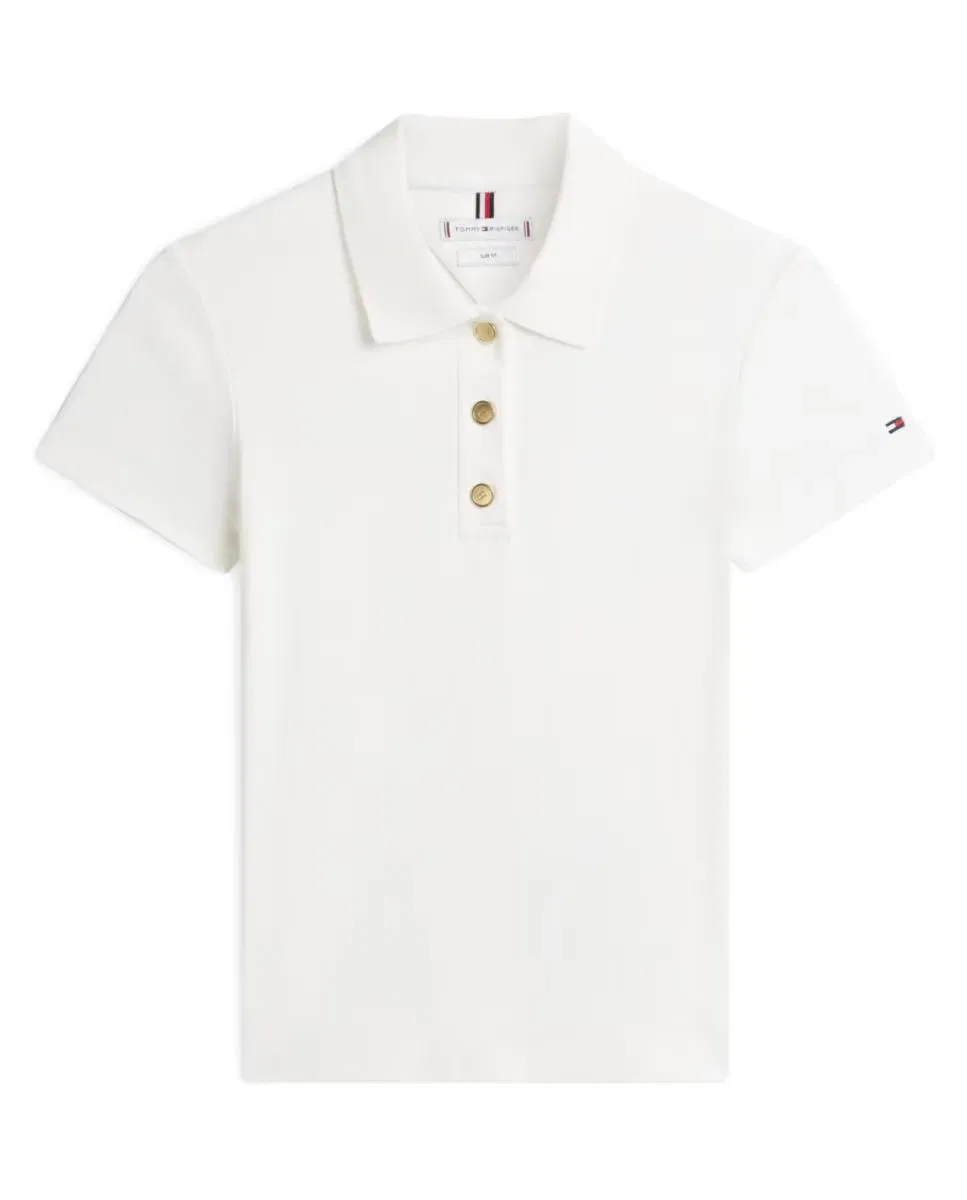Женское поло с длинным рукавом Tommy Hilfiger, Blanco
