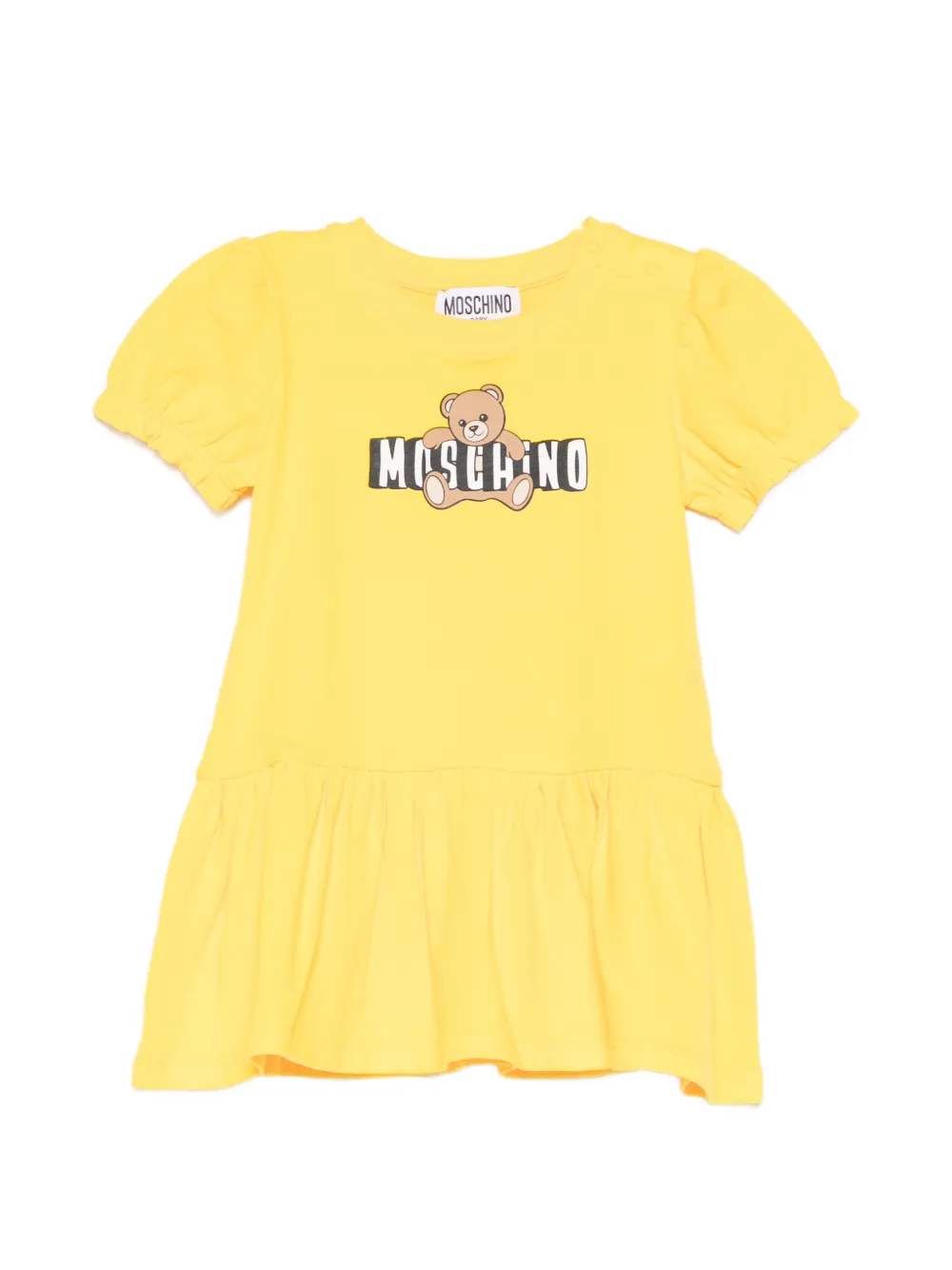 

Платье с объемными рукавами Moschino Kids, желтый