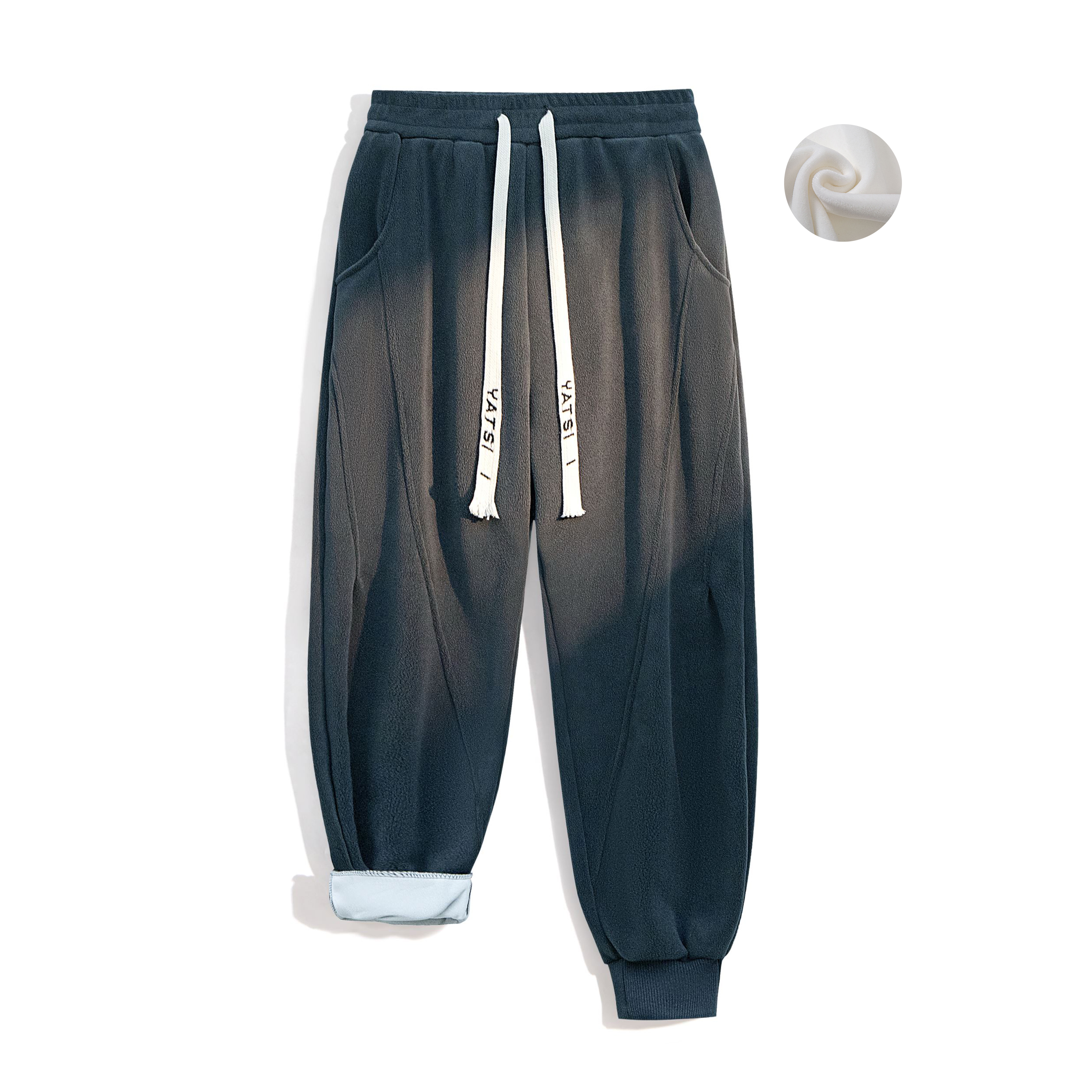

Повседневные брюки унисекс YATSI, Apricot Straight Fit (Thickened and Fleece-Lined)