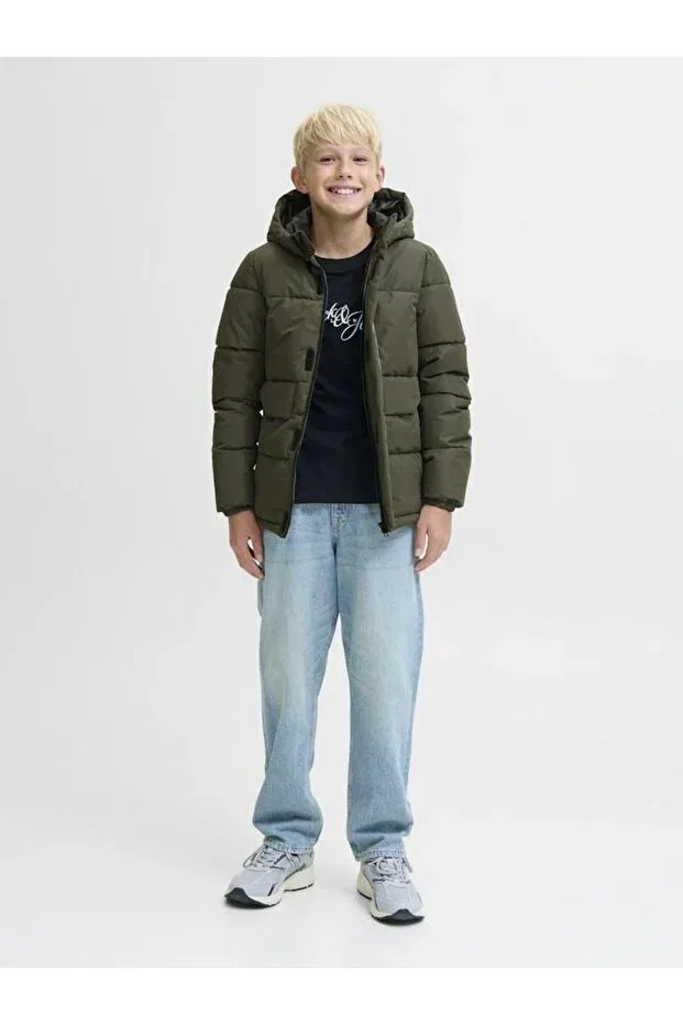 Детская куртка для девочек с принтом Jack & Jones, Green — фото 2