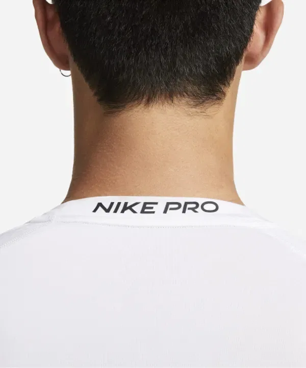 Футболка длинный рукав Dry Fit, Nike, белый-черный — фото 4