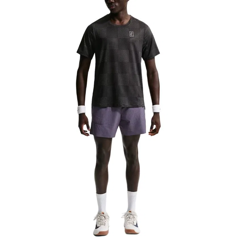 Мужские шорты для тенниса Dri-FIT 6" с зауженным кроем, Nike, Dark Color Raisins — фото 3