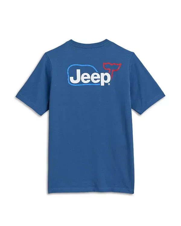 Детская футболка для мальчиков хлопковая X Jeep Logo Pocket Cotton Tee Vineyard Vines, Moonshine — фото 2